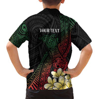 Personalized Papua New Guinea Family Matching Puletasi and Hawaiian Shirt Kundu Drum Motifs - Sepik Colors