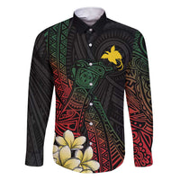 Personalized Papua New Guinea Family Matching Short Sleeve Bodycon Dress and Hawaiian Shirt Kundu Drum Motifs - Sepik Colors