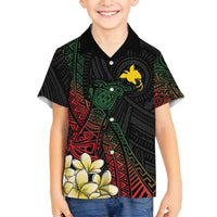 Personalized Papua New Guinea Family Matching Tank Maxi Dress and Hawaiian Shirt Kundu Drum Motifs - Sepik Colors