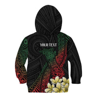 Personalized Papua New Guinea Kid Hoodie Kundu Drum Motifs - Sepik Colors