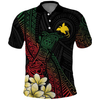 Personalized Papua New Guinea Polo Shirt Kundu Drum Motifs - Sepik Colors