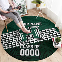 Hawaii Rainbow Warriors Alumni Custom Round Carpet Kanaka Arrows Tropical Vibes