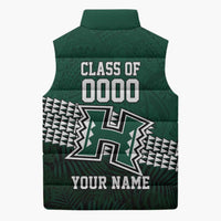 Hawaii Rainbow Warriors Alumni Custom Sleeveless Puffer Jacket Kanaka Arrows Tropical Vibes