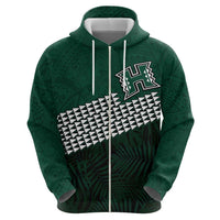 Hawaii Rainbow Warriors Alumni Custom Zip Hoodie Kanaka Arrows Tropical Vibes