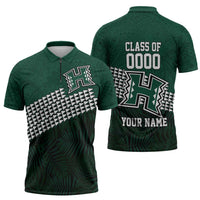 Hawaii Rainbow Warriors Alumni Custom Zipper Polo Shirt Kanaka Arrows Tropical Vibes