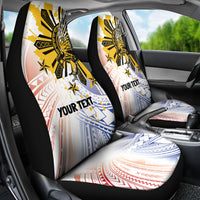Philippines Independence Day Car Seat Cover Eagle Mix Filipino Flag Tribal Style