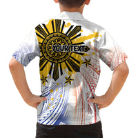 Philippines Independence Day Family Matching Tank Maxi Dress and Hawaiian Shirt Eagle Mix Filipino Flag Tribal Style