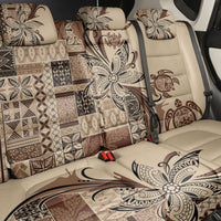 Talofa Samoa Mamanu Siapo Mix Malu Back Car Seat Cover Classic Beige Frangipani and Turtles
