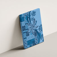 Talofa Samoa Mamanu Siapo Mix Malu Canvas Wall Art Cool Blue Frangipani and Turtles LT7 - Polynesian Pride