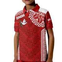 Personalised Tonga Rugby Kid Polo Shirt Ikale Tahi Champions World Cup 2023 LT7 Kid Red - Polynesian Pride