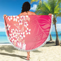 Dreamy Butterfly Polynesian - Breast Cancer Awareness Beach Blanket Floral Vibes