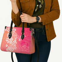 Dreamy Butterfly Polynesian - Breast Cancer Awareness Leather Bag Floral Vibes
