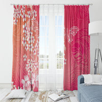 Dreamy Butterfly Polynesian - Breast Cancer Awareness Window Curtain Floral Vibes