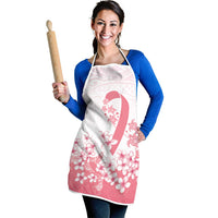 Breast Cancer Awareness Polynesian Apron Floral Pink Ribbon