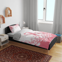 Breast Cancer Awareness Polynesian Bedding Set Floral Pink Ribbon