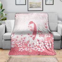 Breast Cancer Awareness Polynesian Blanket Floral Pink Ribbon