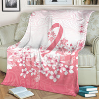 Breast Cancer Awareness Polynesian Blanket Floral Pink Ribbon