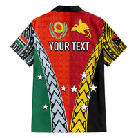 Personalised Papua New Guinea Mix Penama Family Matching Summer Maxi Dress and Hawaiian Shirt Tribal Patterns Half-Half Style LT7 - Polynesian Pride