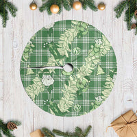 Green Palaka Hawaii Cowboy Christmas Tree Skirt Paniolo Mix Maile Lei - Polynesian Pride