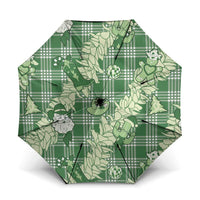 Green Palaka Hawaii Cowboy Christmas Umbrella Paniolo Mix Maile Lei - Polynesian Pride