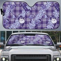 Purple Palaka Hawaii Cowboy Christmas Auto Sun Shade Paniolo Mix Maile Lei - Polynesian Pride
