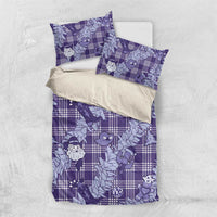 Purple Palaka Hawaii Cowboy Christmas Bedding Set Paniolo Mix Maile Lei - Polynesian Pride