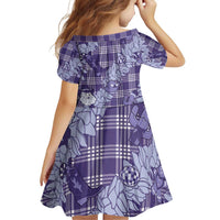 Purple Palaka Hawaii Cowboy Christmas Family Matching Puletasi and Hawaiian Shirt Paniolo Mix Maile Lei - Polynesian Pride