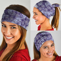 Purple Palaka Hawaii Cowboy Christmas Neck Gaiter Paniolo Mix Maile Lei - Polynesian Pride