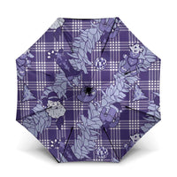Purple Palaka Hawaii Cowboy Christmas Umbrella Paniolo Mix Maile Lei - Polynesian Pride