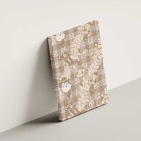 Khaki Palaka Hawaii Cowboy Christmas Canvas Wall Art Paniolo Mix Maile Lei - Polynesian Pride