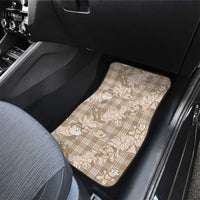 Khaki Palaka Hawaii Cowboy Christmas Car Mats Paniolo Mix Maile Lei - Polynesian Pride