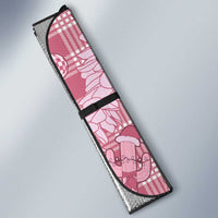 Pink Palaka Hawaii Cowboy Christmas Auto Sun Shade Paniolo Mix Maile Lei - Polynesian Pride