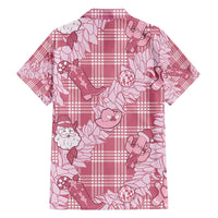 Pink Palaka Hawaii Cowboy Christmas Family Matching Long Sleeve Bodycon Dress and Hawaiian Shirt Paniolo Mix Maile Lei LT7 - Polynesian Pride
