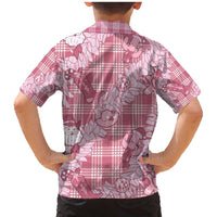 Pink Palaka Hawaii Cowboy Christmas Family Matching Mermaid Dress and Hawaiian Shirt Paniolo Mix Maile Lei LT7 - Polynesian Pride
