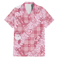 Pink Palaka Hawaii Cowboy Christmas Family Matching Mermaid Dress and Hawaiian Shirt Paniolo Mix Maile Lei LT7 Dad's Shirt - Short Sleeve Pink - Polynesian Pride