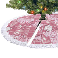 Pink Palaka Hawaii Cowboy Christmas Tree Skirt Paniolo Mix Maile Lei - Polynesian Pride