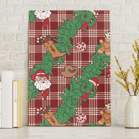 Red Palaka Hawaii Cowboy Christmas Canvas Wall Art Paniolo Mix Maile Lei - Polynesian Pride
