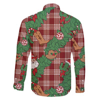 Red Palaka Hawaii Cowboy Christmas Family Matching Mermaid Dress and Hawaiian Shirt Paniolo Mix Maile Lei - Polynesian Pride