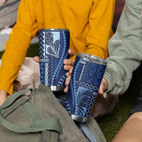Samoa Siapo Motif Tumbler Cup Classic Style - Blue Ver