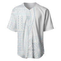 Samoa White Sunday Baseball Jersey Classic Siapo Style LT7 White - Polynesian Pride