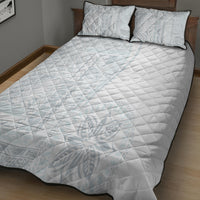 Samoa White Sunday Quilt Bed Set Classic Siapo Style LT7 - Polynesian Pride
