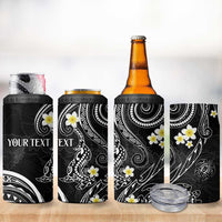 Polynesia Tribal 4 in 1 Can Cooler Tumbler Tentacles Plumeria