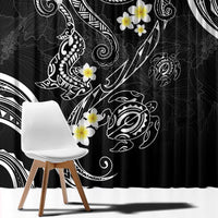 Polynesia Tribal Window Curtain Tentacles Plumeria