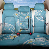 Polynesia Tribal Back Car Seat Cover Turquoise Plumeria Tentacles