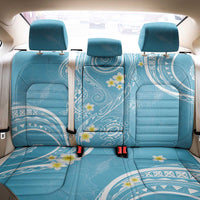 Polynesia Tribal Back Car Seat Cover Turquoise Plumeria Tentacles