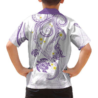 Polynesia Tribal Hawaiian Shirt Lilac Plumeria Tentacles