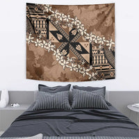 Bula Fiji Plumeria Tagimoucia Salusalu Mocha Tapestry Kaiviti Masi - Polynesian Pride