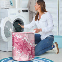 Bula Fiji Plumeria Tagimoucia Salusalu Pink Laundry Basket Kaiviti Masi - Polynesian Pride