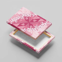 Bula Fiji Plumeria Tagimoucia Salusalu Pink Canvas Wall Art Kaiviti Masi - Polynesian Pride