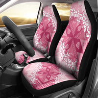 Bula Fiji Plumeria Tagimoucia Salusalu Pink Car Seat Cover Kaiviti Masi LT7 - Polynesian Pride